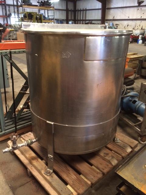 Gallon Stainless Steel Jacketed Vertical Open Top Mix Tank With Lid