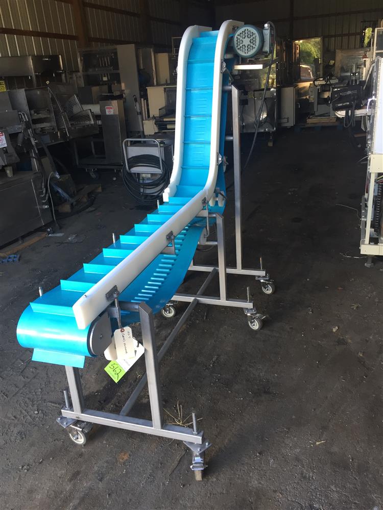 Cleated Incline Conveyor - 300204 For Sale Used