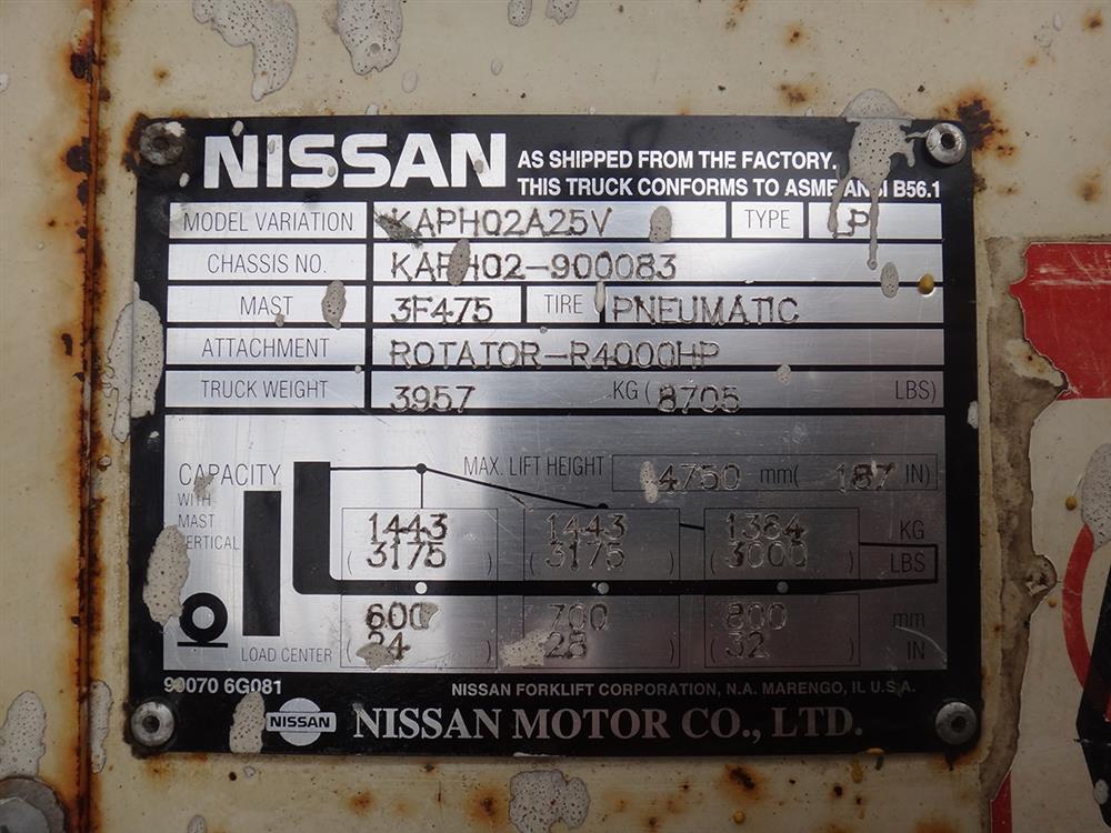 nissan map serial number