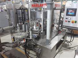 Image HARLAND Rotary 2 Head Front and Back Labeler with 3rd Label Applicator and Systech Vision System 1106250
