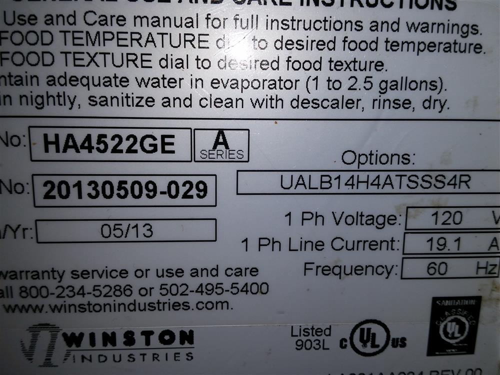 Winston Industries Cvap Hol 359103 For Sale Used