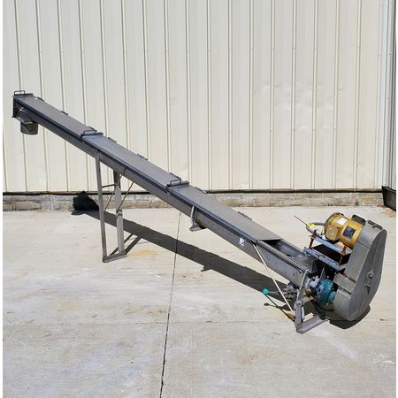 6in Dia. X 13ft L Incline Screw Auger Conveyor - Stainless Steel | 374949